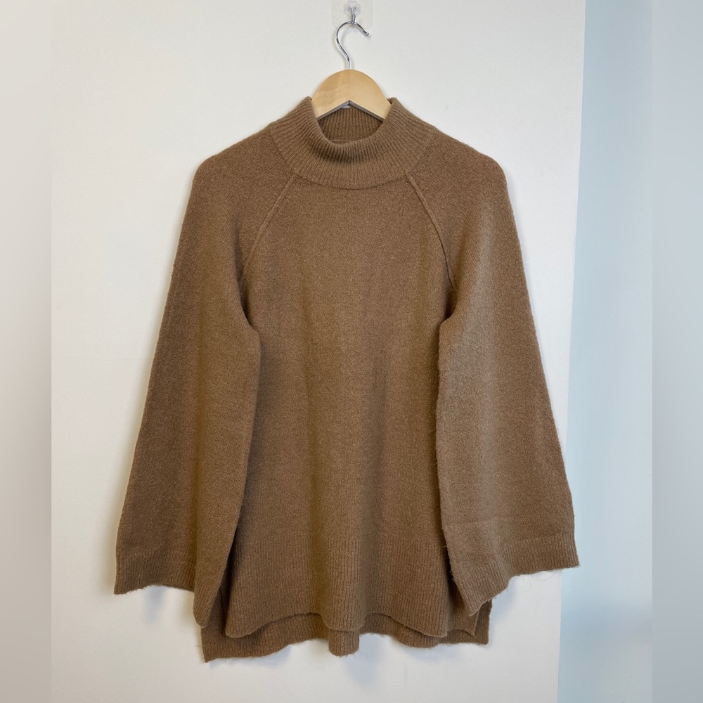 Calvin Klein mock-neck wide sleeve long sweater